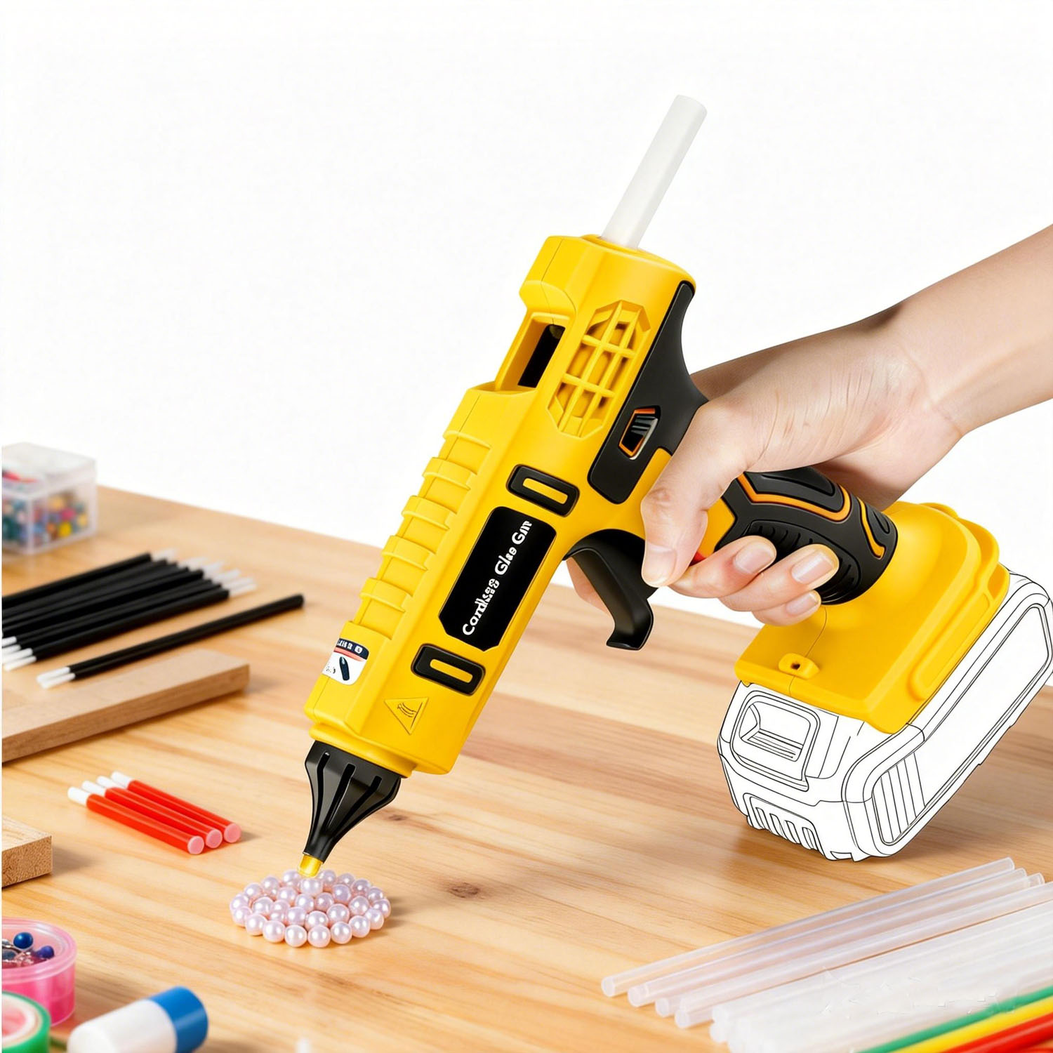 100W Cordless Hot Glue Gun for - Hot Melt Glue Gun Cordless review and price