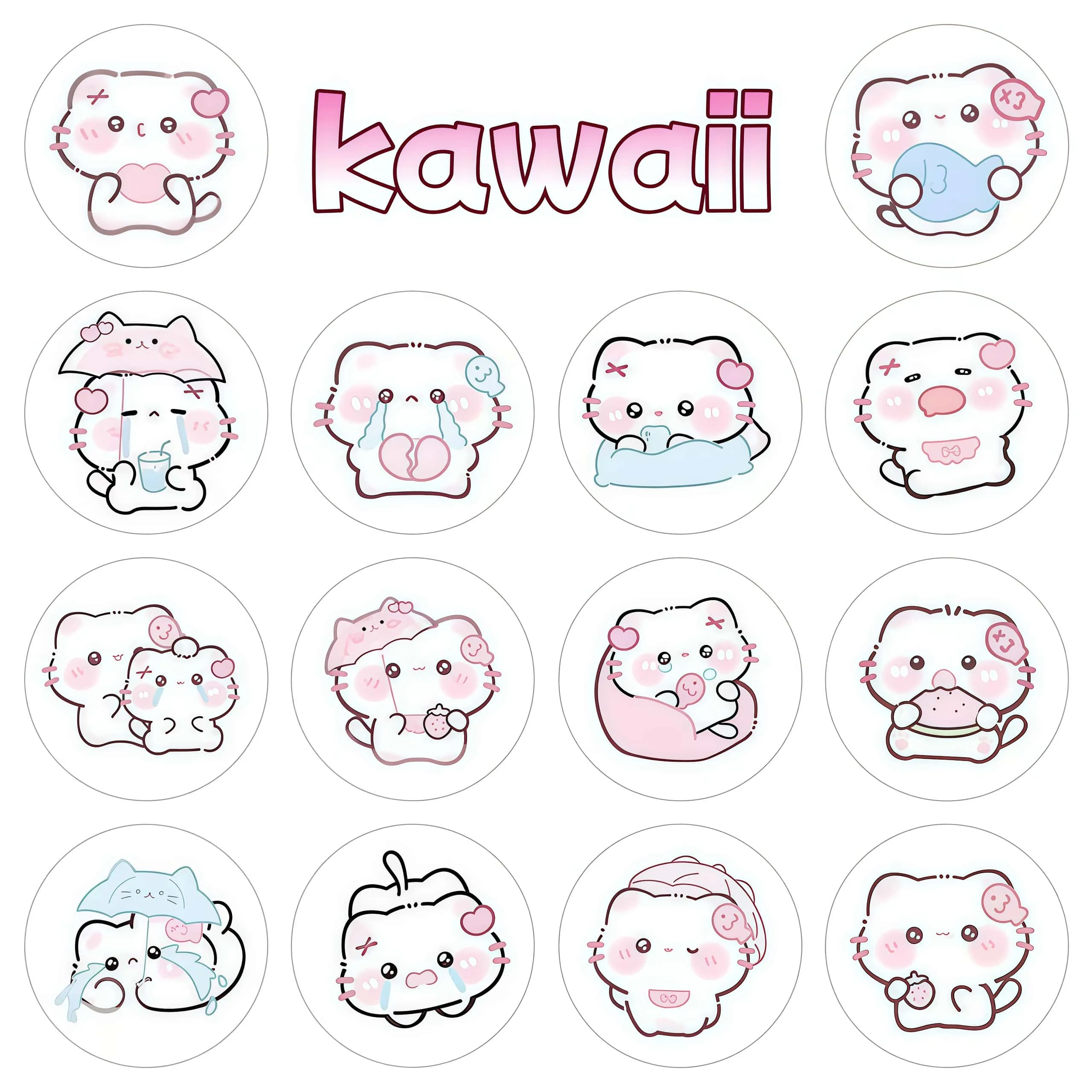 500Pcs Cute Pink Blush Kitten  - Scrapbooking review and price