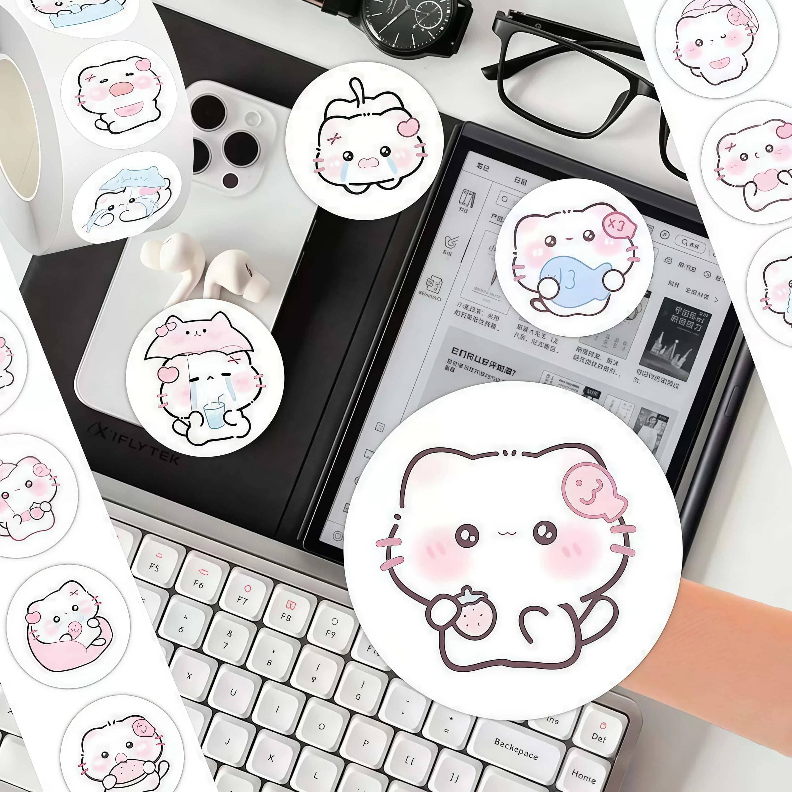 500Pcs Cute Pink Blush Kitten  - Scrapbooking review and price