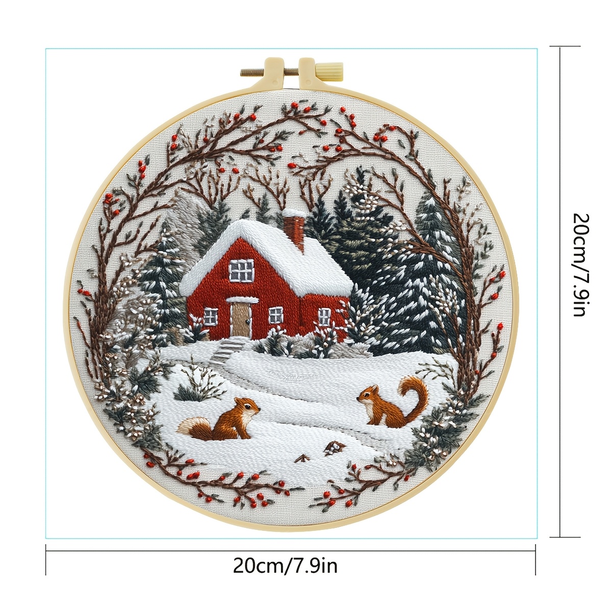 Winter DIY Embroidery Kit, 20x - Cotton Embroidery Thread Skeins review and price