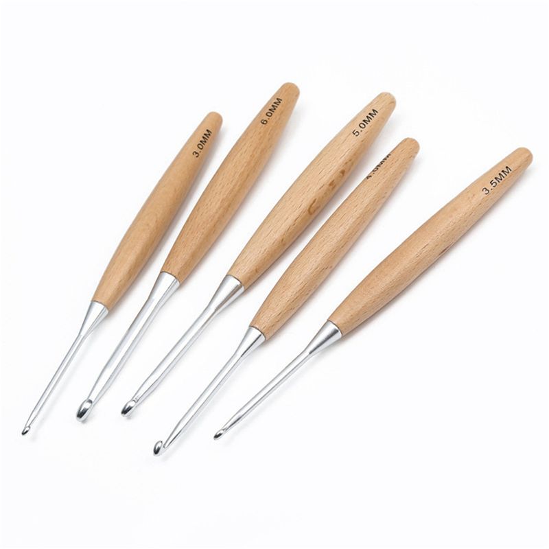 ABJI-40Pcs Wood Crochet Hooks  - Wooden Crochet Hooks Ergonomic Handle review and price