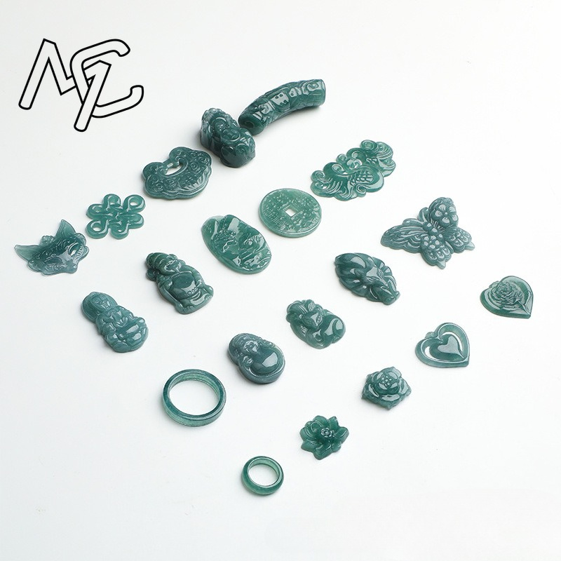 2PC Natural Blue Water Jadeite - Beading review and price
