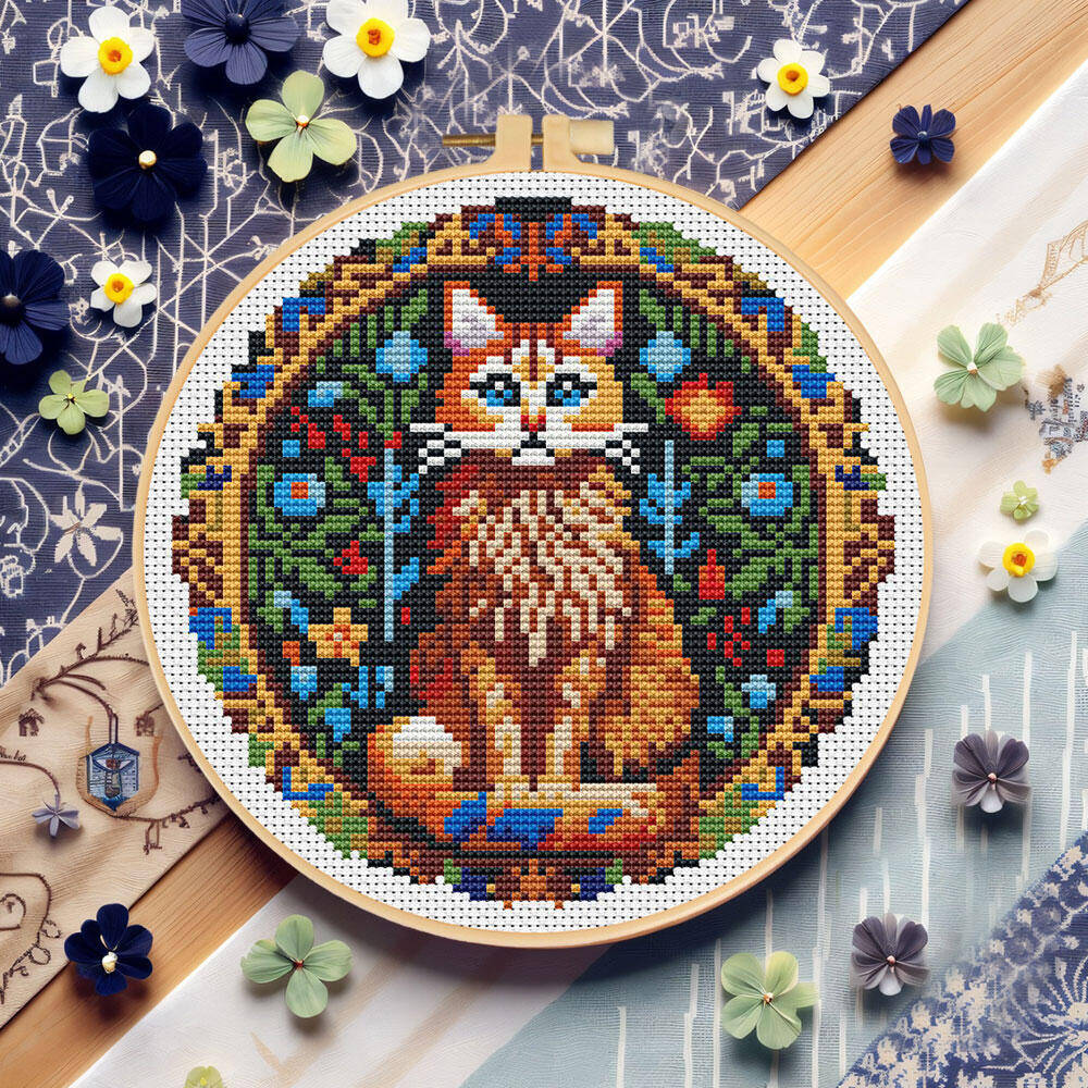 DIY Cross Stitch Cat Animal 11 - Cotton Embroidery Thread Skeins review and price