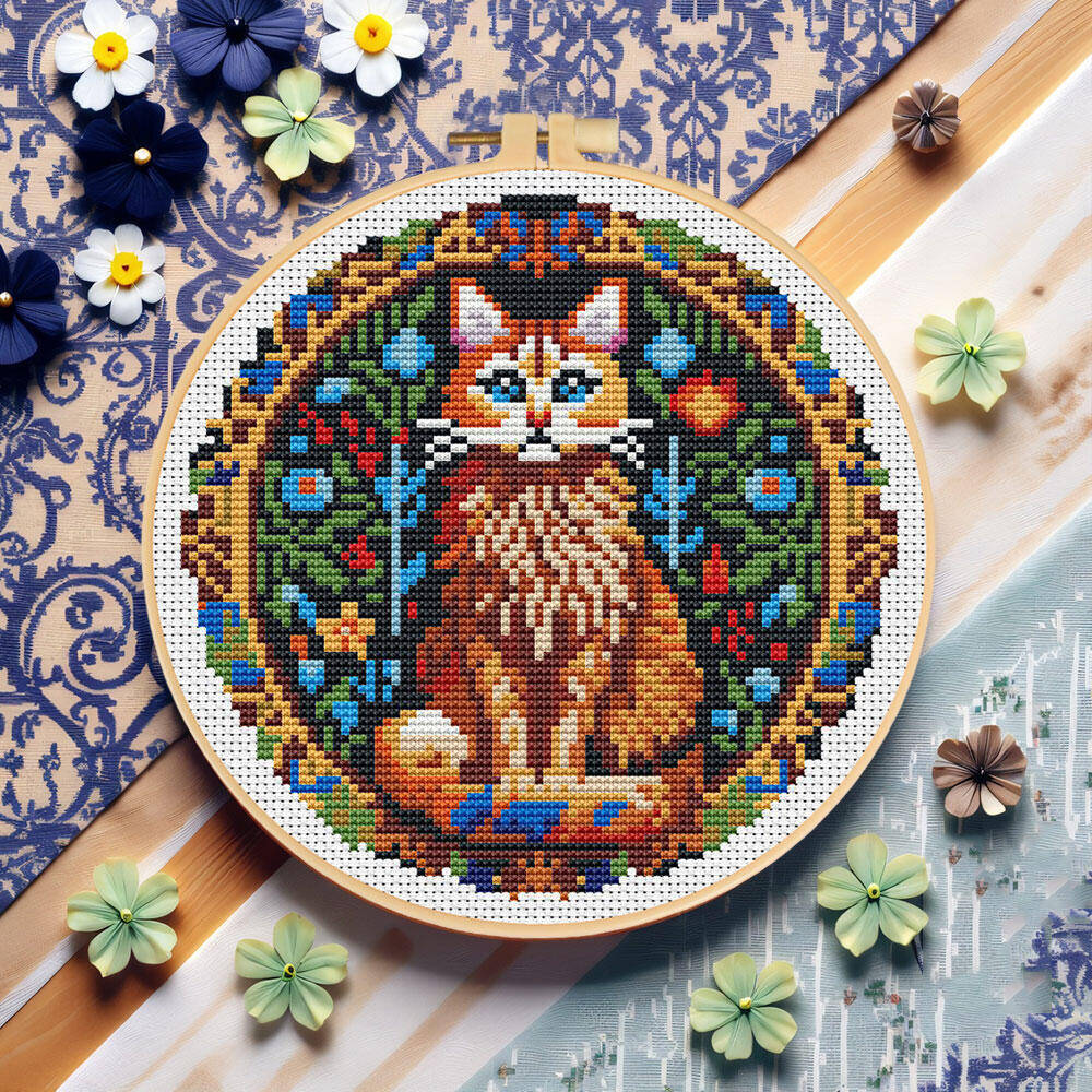 DIY Cross Stitch Cat Animal 11 - Cotton Embroidery Thread Skeins review and price