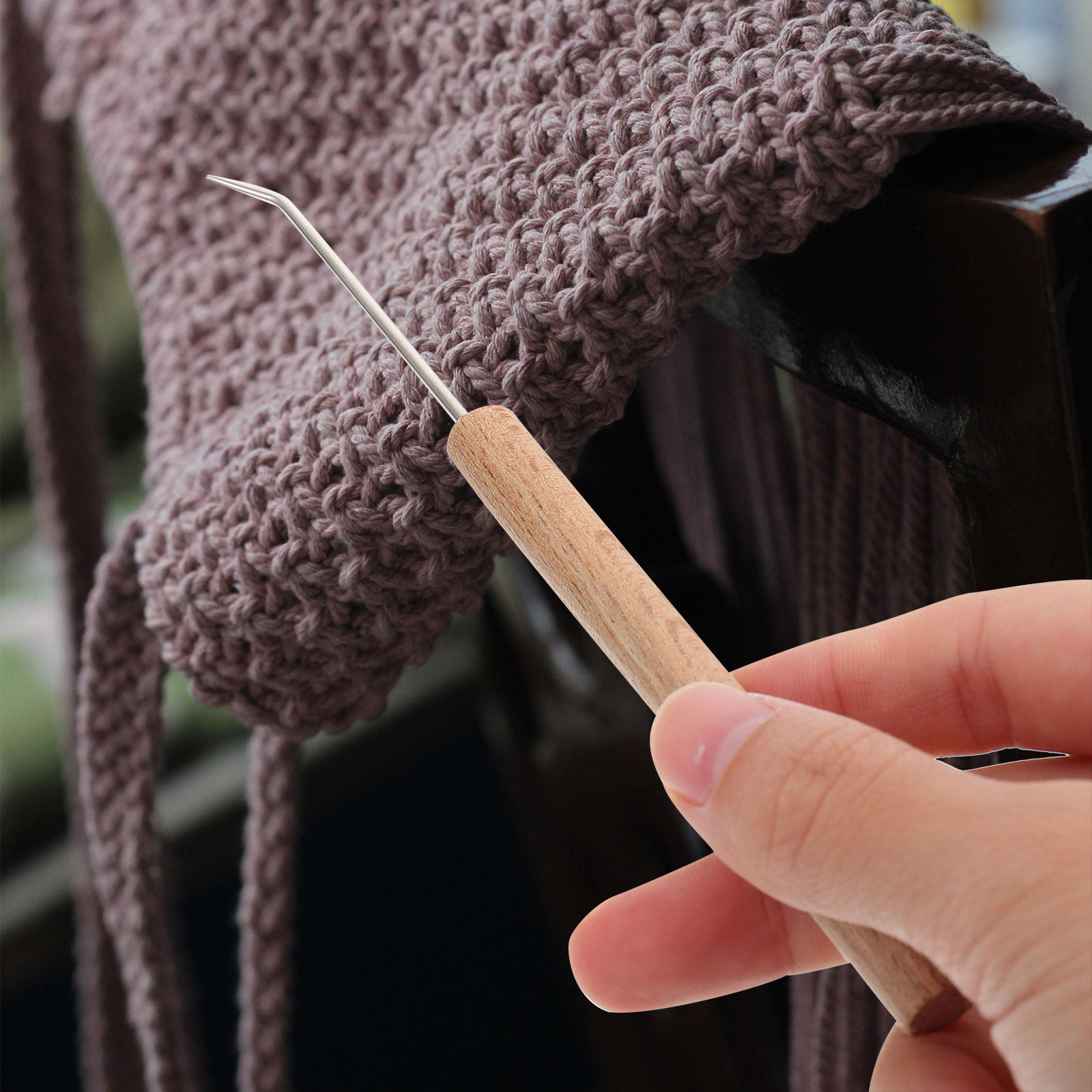 1Pcs Crochet Hook Wooden Handl - Wooden Crochet Hooks Ergonomic Handle review and price
