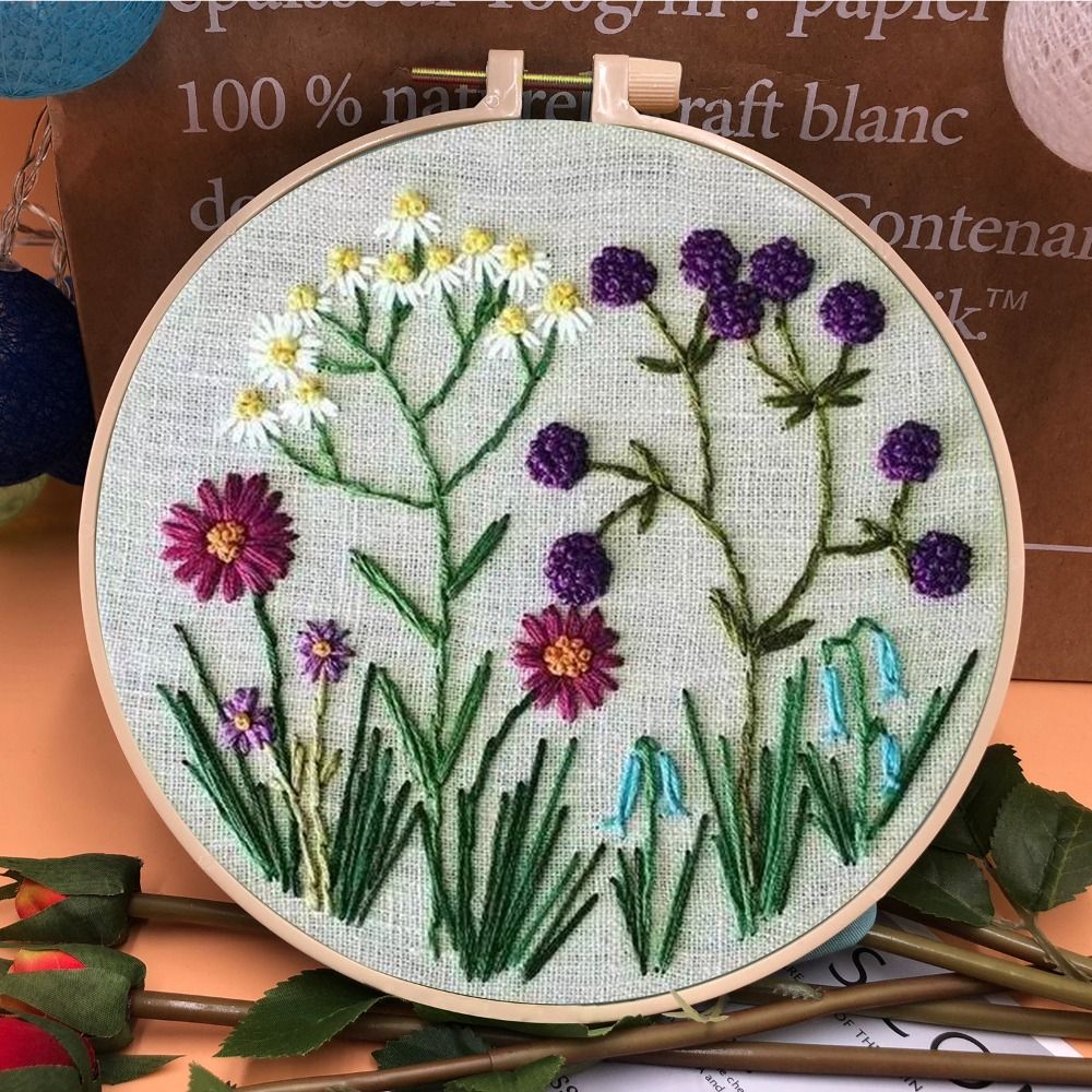 Flower Pattern DIY Embroidery  - Cotton Embroidery Thread Skeins review and price