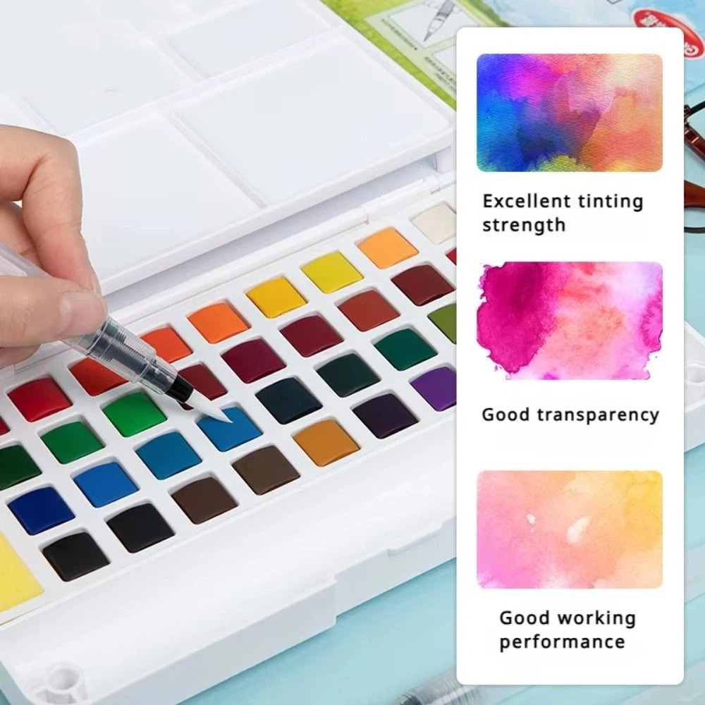 12/18/24/36 Colors Solid Water - Watercolor Paint Set Solid Pigment review and price